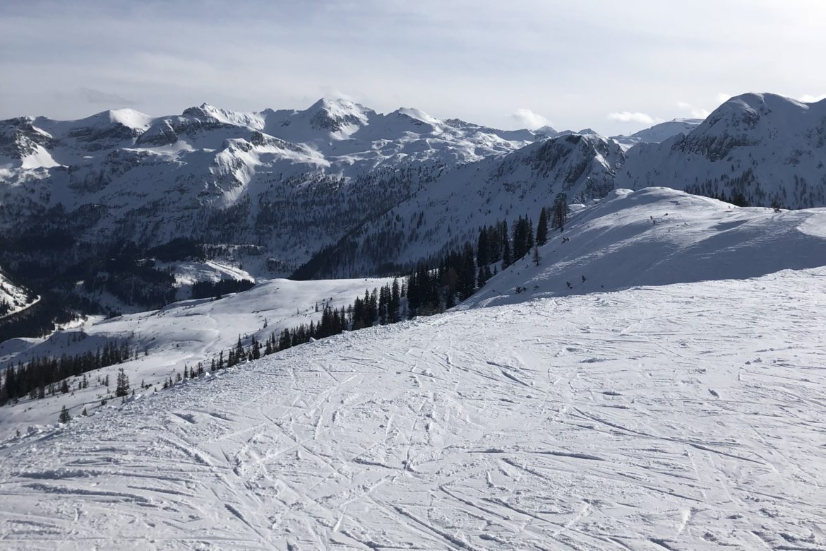 Beginnende wintersporter