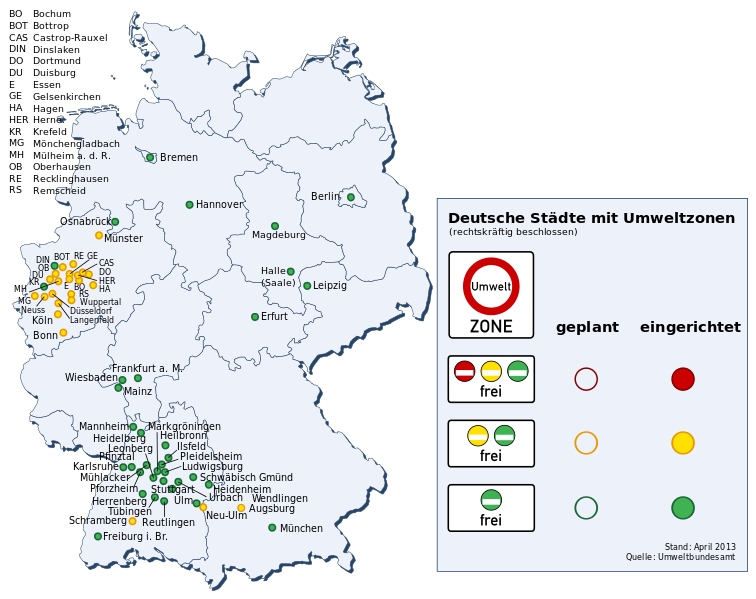 Milieuzones in Duitsland